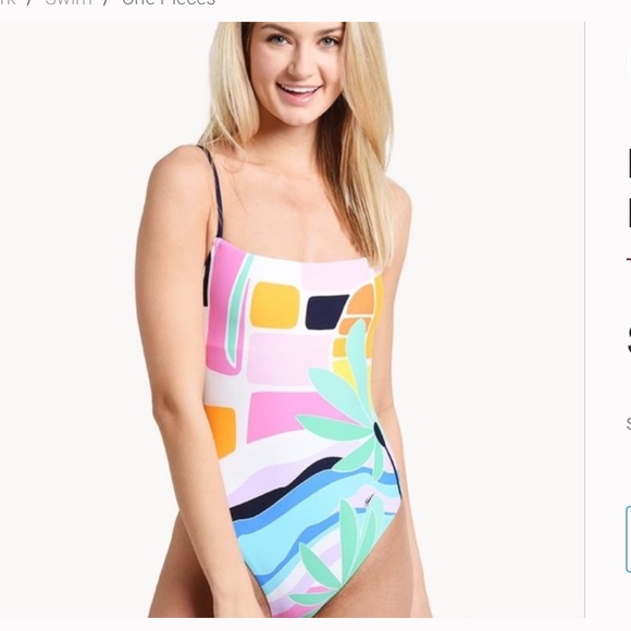 SALE⬇️‼️ NWT Trina Turk Mosaic Sunrise High leg - Picture 8 of 14